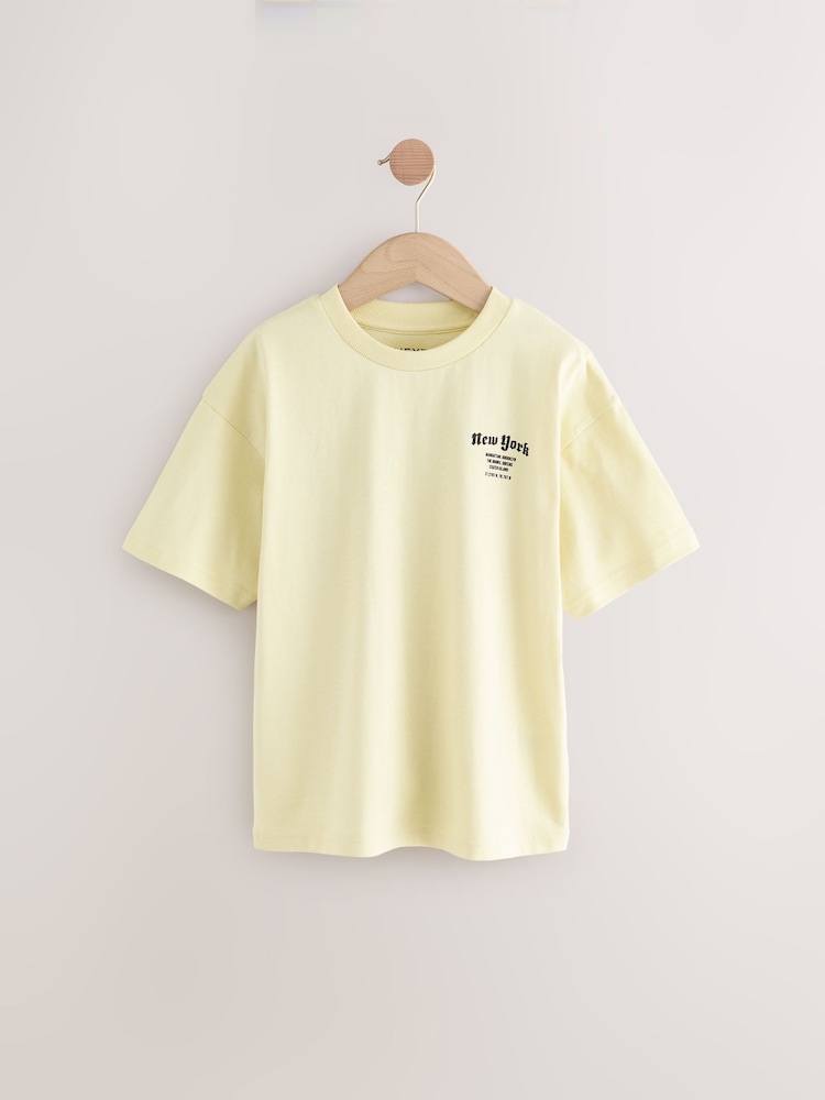 Black/White/Yellow Gorilla Relaxed Fit Graphic Print Short Sleeve 100% Cotton T-Shirts 3 Pack (3-16yrs) - Image 4 of 7