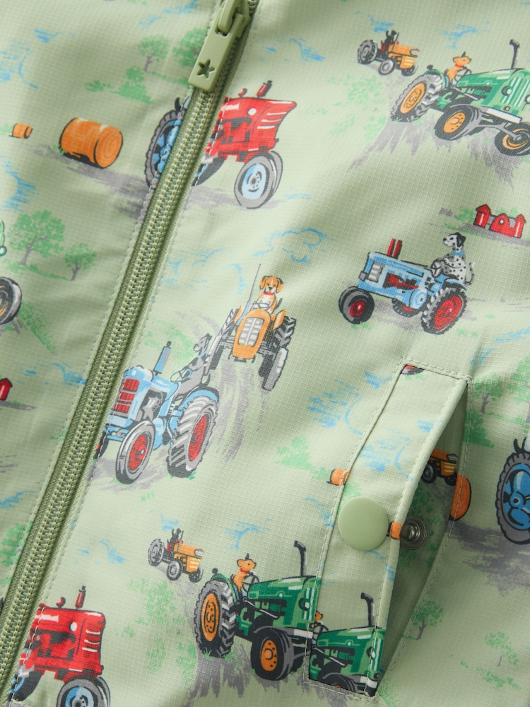 Green Tractor Print Jacket (3mths-7yrs) - Image 11 of 11