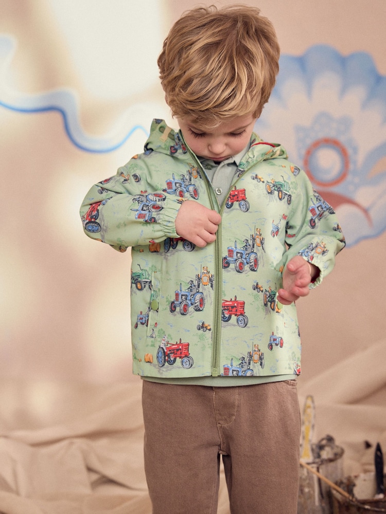 Green Tractor Print Jacket (3mths-7yrs) - Image 2 of 11