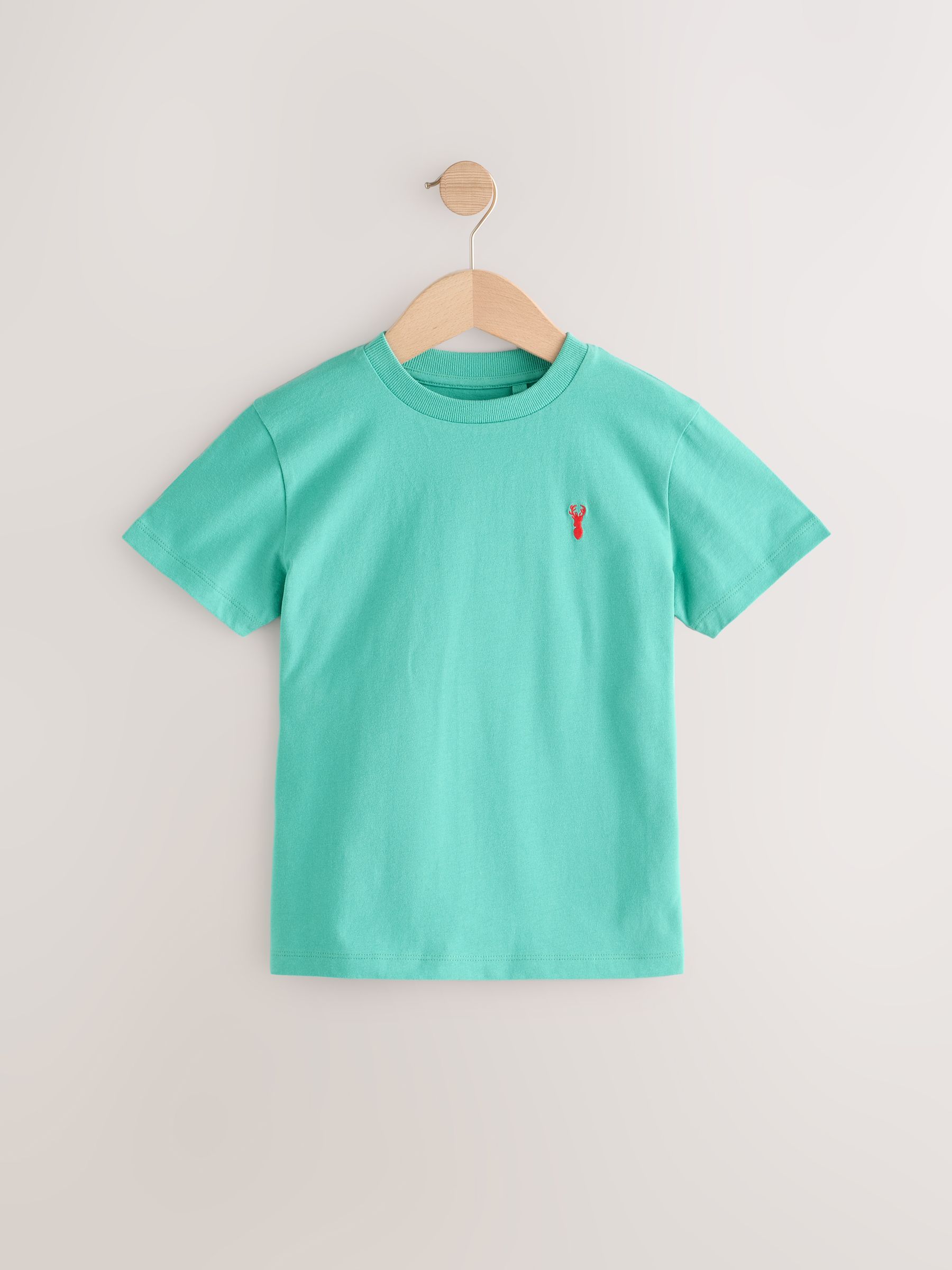 Buy Red Blue Yellow Charcoal Short Sleeve Stag Embroidered T Shirts 4 buy-red-blue-yellow-charcoal-short-sleeve-stag-embroidered-t-shirts-4