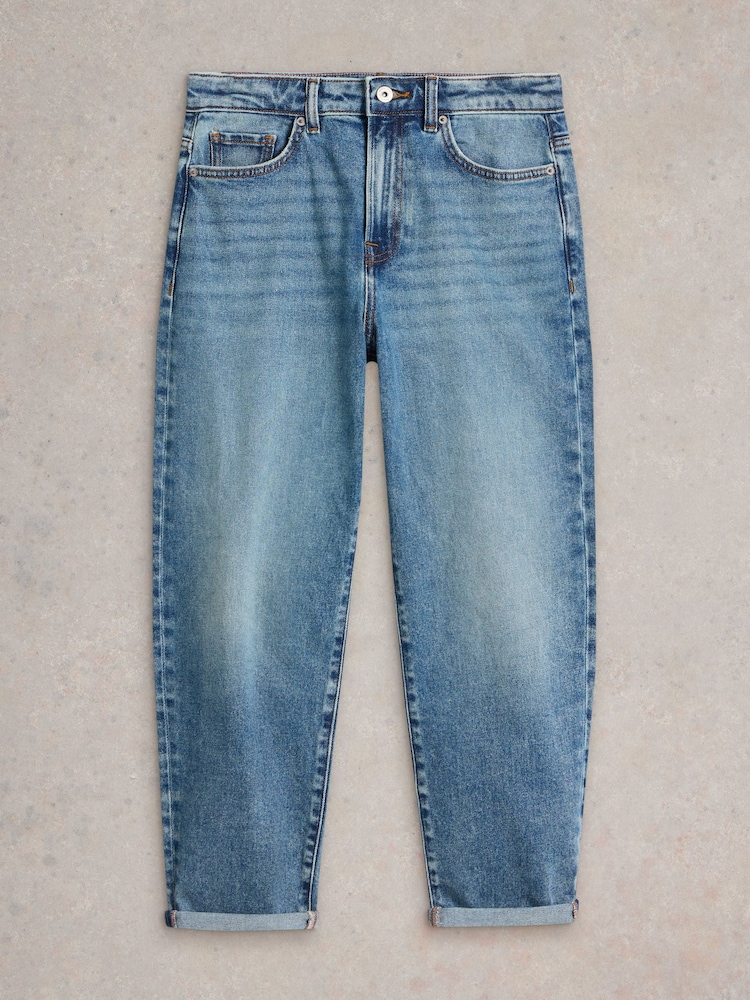 White Stuff Blue Tilly Tapered Jeans - Image 5 of 6