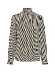 Kaffe KAamber High Smock Neck Print Blouse - Image 5 of 6