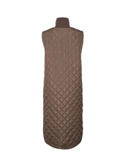 Kaffe Kaseverina Knee Length Quilted Brown Gilet - Image 5 of 5