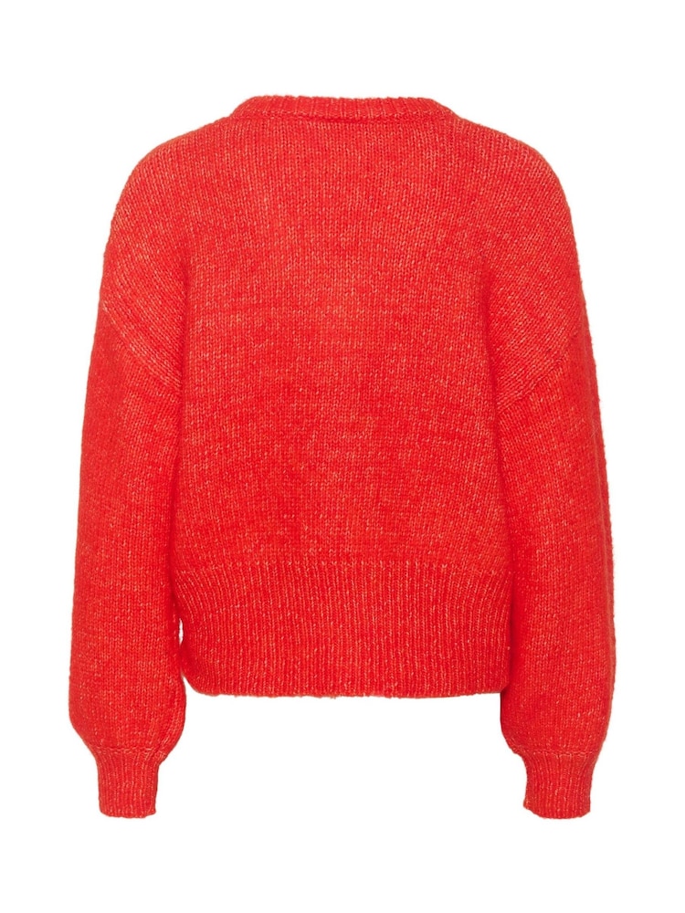 Kaffe Katrina V-Neck Casual Fit Pullover Jumper - Image 6 of 6