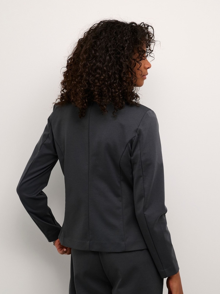 Kaffe Grey KAjenny Notch Lapel Regular Fit Blazer - Image 2 of 6