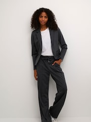 Kaffe Grey KAjenny Notch Lapel Regular Fit Blazer - Image 3 of 6