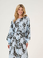 Kaffe Kalouise Knee Length Long Sleeve Black Dress - Image 1 of 6