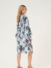 Kaffe Kalouise Knee Length Long Sleeve Black Dress - Image 3 of 6