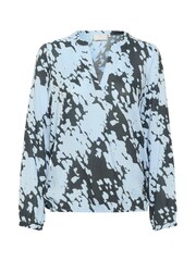 Kaffe KAditte V-Notch Neck Elastic Hem Blouse - Image 5 of 6