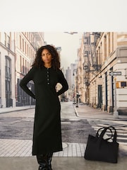 Kaffe Hectra Long Sleeve Collar Knit 100% Cotton Dress - Image 1 of 6