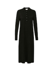 Kaffe Hectra Long Sleeve Collar Knit 100% Cotton Dress - Image 5 of 6