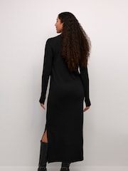 Kaffe Karobin Jersey Long Sleeve Black Maxi Dress - Image 3 of 6