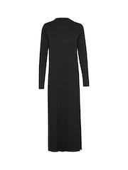 Kaffe Karobin Jersey Long Sleeve Black Maxi Dress - Image 5 of 6