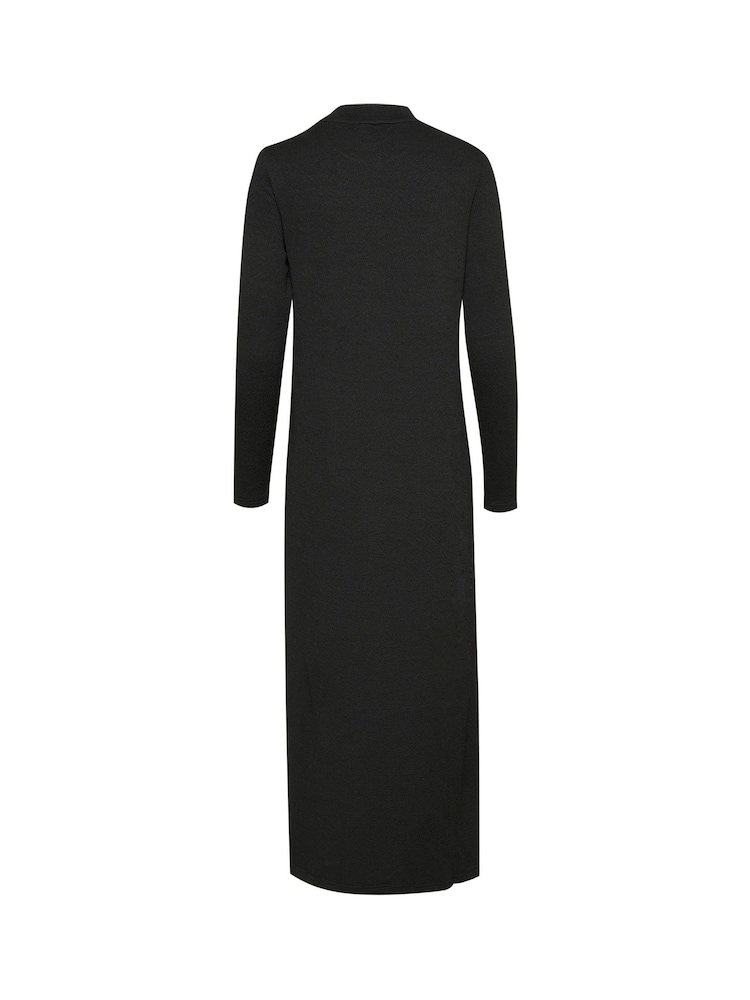 Kaffe Karobin Jersey Long Sleeve Black Maxi Dress - Image 6 of 6