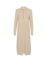 Kaffe Hectra Long Sleeve Collar Knit 100% Cotton Dress - Image 4 of 5