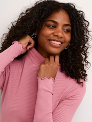 Kaffe KAdrew Turtleneck Long Sleeve T-Shirt - Image 4 of 6