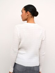 Kaffe Regular Fit Kasilla Cable Knit Jumper - Image 2 of 6