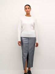 Kaffe Regular Fit Kasilla Cable Knit Jumper - Image 3 of 6
