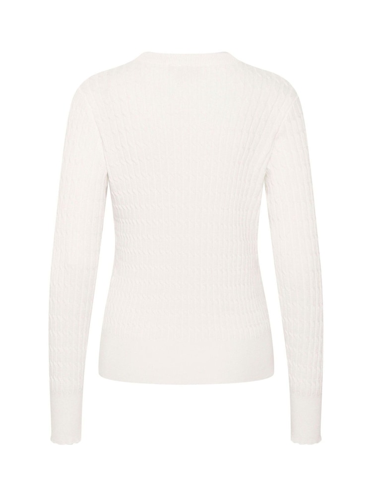 Kaffe Regular Fit Kasilla Cable Knit Jumper - Image 6 of 6