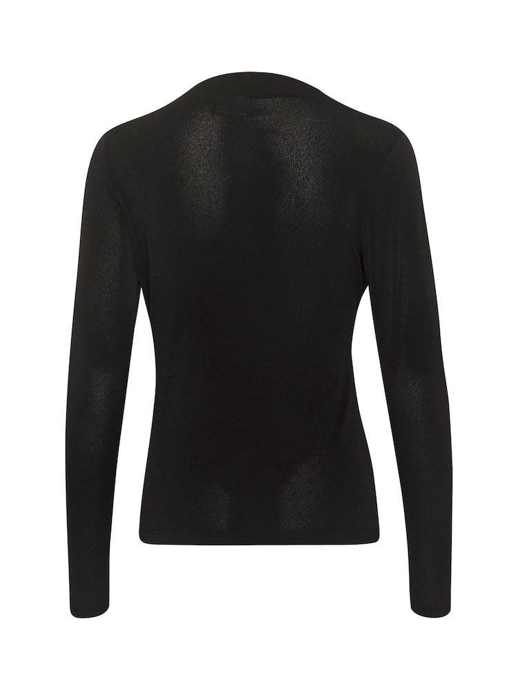 Kaffe KAaida Jersey Long Sleeve Draped Kaffe Blouse - Image 6 of 6