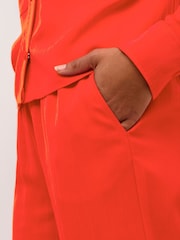 Kaffe Red KAlogan Wide Leg Elastic Waist Trousers - Image 4 of 6