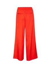 Kaffe Red KAlogan Wide Leg Elastic Waist Trousers - Image 6 of 6
