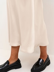 Kaffe Lotte Satin Elastic Waist Maxi Skirt - Image 4 of 6