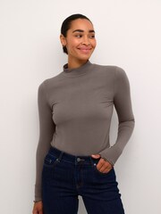 Kaffe KAdrew Turtleneck Long Sleeve T-Shirt - Image 1 of 6