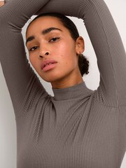 Kaffe KAdrew Turtleneck Long Sleeve T-Shirt - Image 4 of 6