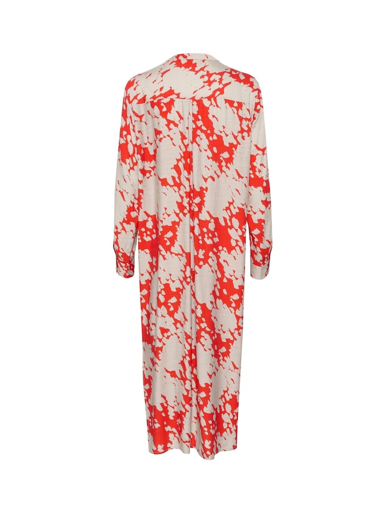 Kaffe Kalouise Round Neck Maxi Shirt Black Dress - Image 5 of 5