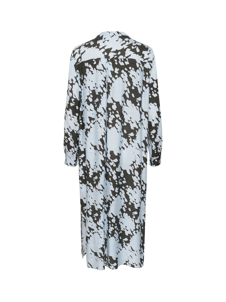 Kaffe Kalouise Round Neck Maxi Shirt Black Dress - Image 5 of 5