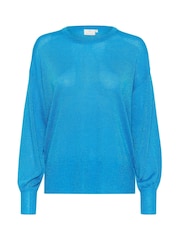 Kaffe KAankra Shimmer Knit Round Neck Pullover Jumper - Image 5 of 6