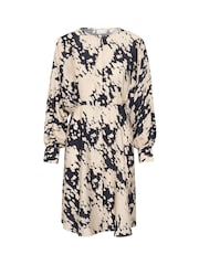 Kaffe Kalouise Knee Length Long Sleeve Black Dress - Image 5 of 6