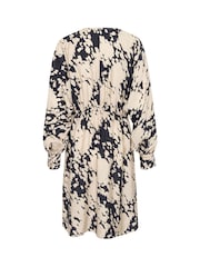 Kaffe Kalouise Knee Length Long Sleeve Black Dress - Image 6 of 6