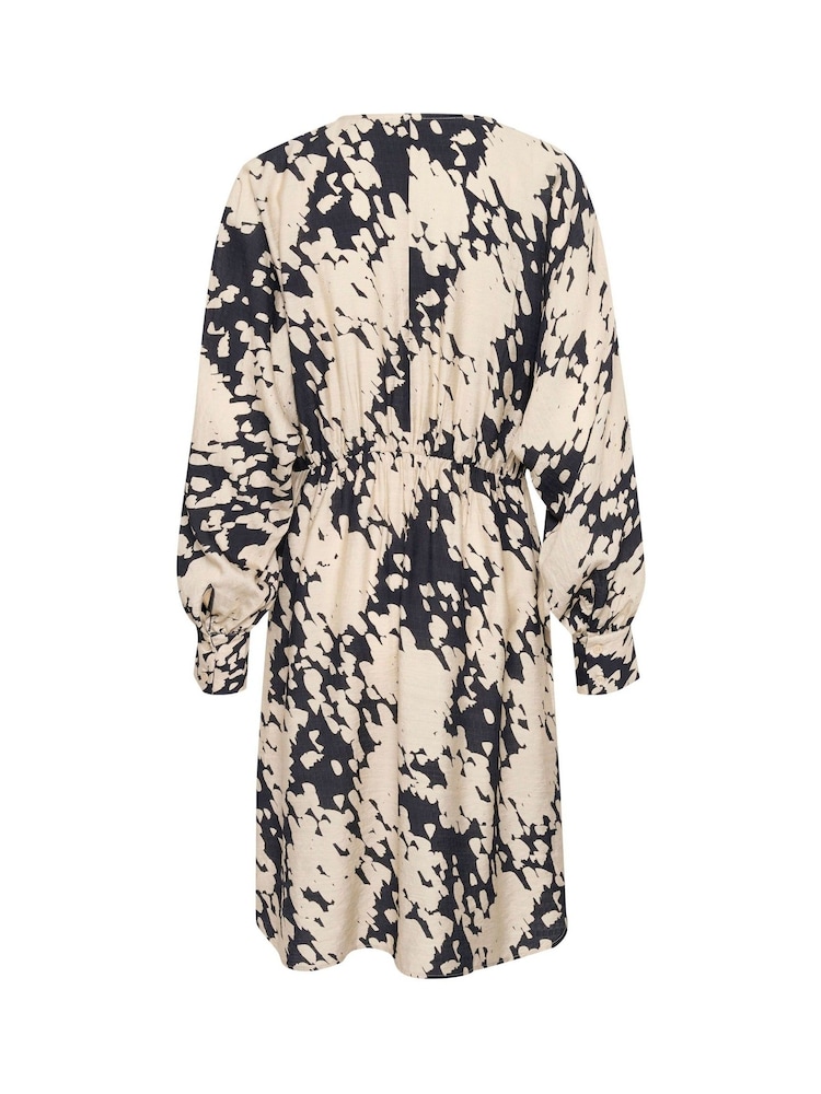 Kaffe Kalouise Knee Length Long Sleeve Black Dress - Image 6 of 6