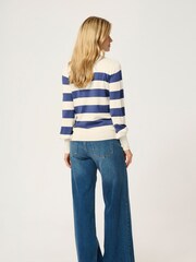 Kaffe Kalizza Striped Crew Neck Jumper - Image 2 of 6