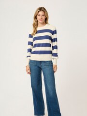 Kaffe Kalizza Striped Crew Neck Jumper - Image 3 of 6