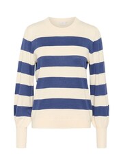 Kaffe Kalizza Striped Crew Neck Jumper - Image 5 of 6
