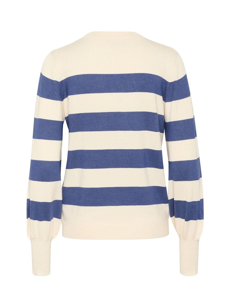 Kaffe Kalizza Striped Crew Neck Jumper - Image 6 of 6