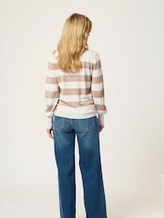 Kaffe Kalizza Striped Crew Neck Jumper - Image 1 of 6
