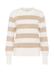 Kaffe Kalizza Striped Crew Neck Jumper - Image 4 of 6