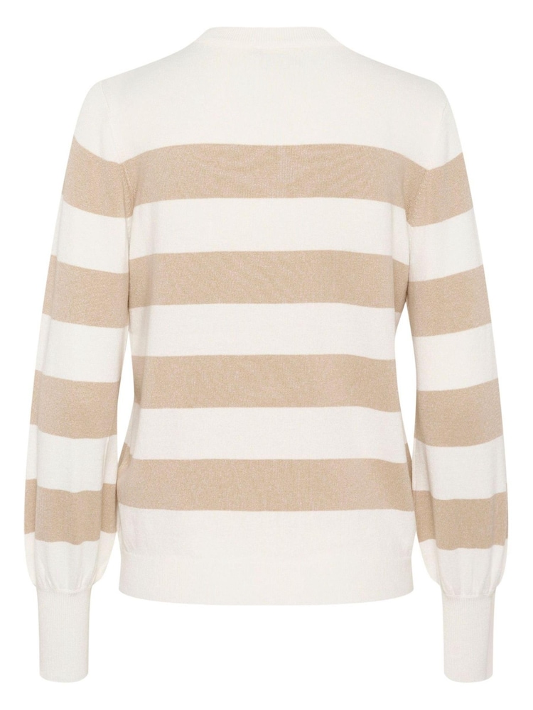 Kaffe Kalizza Striped Crew Neck Jumper - Image 6 of 6