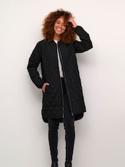 Kaffe Casual Fit Shalli Zipper Quilted Coat - Image 3 of 6