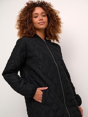 Kaffe Casual Fit Shalli Zipper Quilted Coat - Image 4 of 6