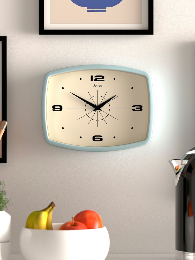 Jones Clocks Clear Blue Movie Wall Clock 25cm - Image 1 of 4
