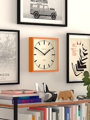 Jones Clocks Fizzy Orange Box Wall Clock 25cm - Image 2 of 4