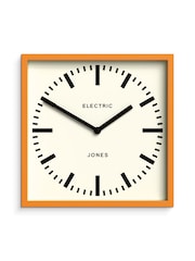 Jones Clocks Fizzy Orange Box Wall Clock 25cm - Image 3 of 4