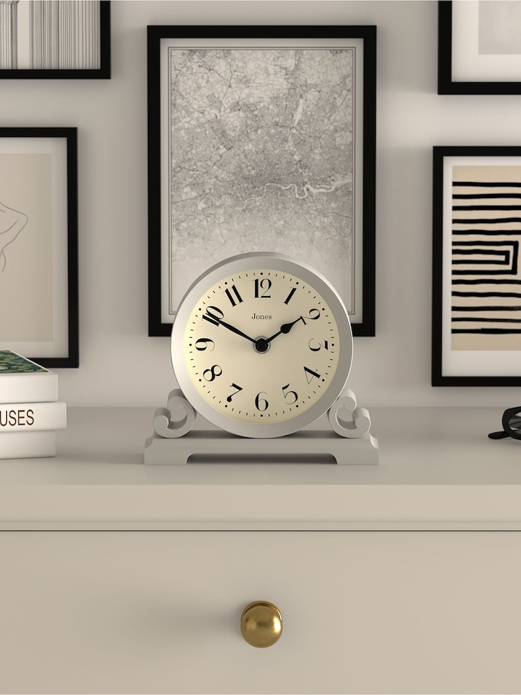 Jones Clocks Cloud Grey Saloon Mantel Clock - Image 1 of 4