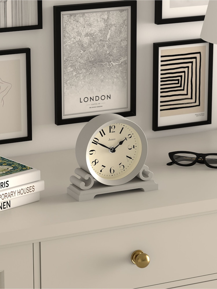 Jones Clocks Cloud Grey Saloon Mantel Clock - Image 2 of 4
