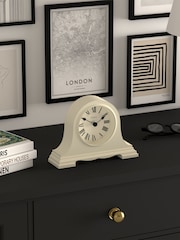 Jones Clocks Linen White Speakeasy Mantel Clock 25cm - Image 2 of 4